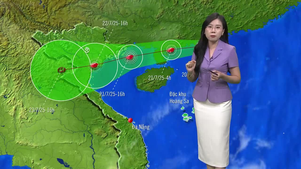 Dự báo thời tiết đêm nay và ngày mai 21/7/2025: Hoàn lưu bão số 3 ảnh hưởng đến khu vực Bắc Bộ và các tỉnh từ Thanh Hóa đến Hà Tĩnh