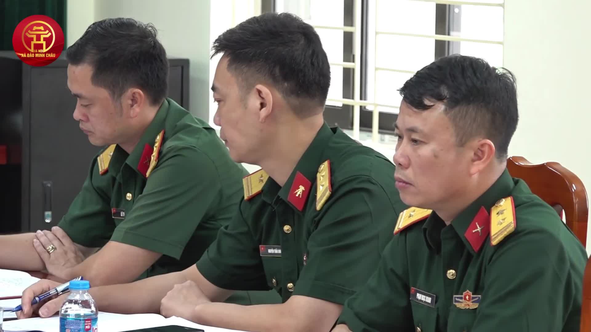 ĐOÀN CÔNG TÁC CỤM PHÒNG THỦ KHU VỰC 2 - PHÚC THỌ LÀM VIỆC TẠI XÃ MINH CHÂU