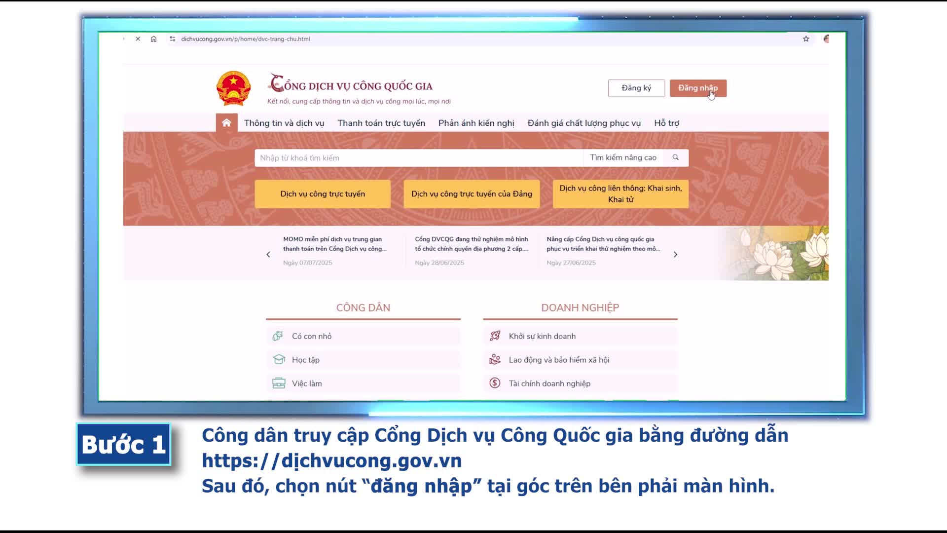 Hướng dẫn công dân làm thủ tục chứng thực bản sao điện tử từ bản chính