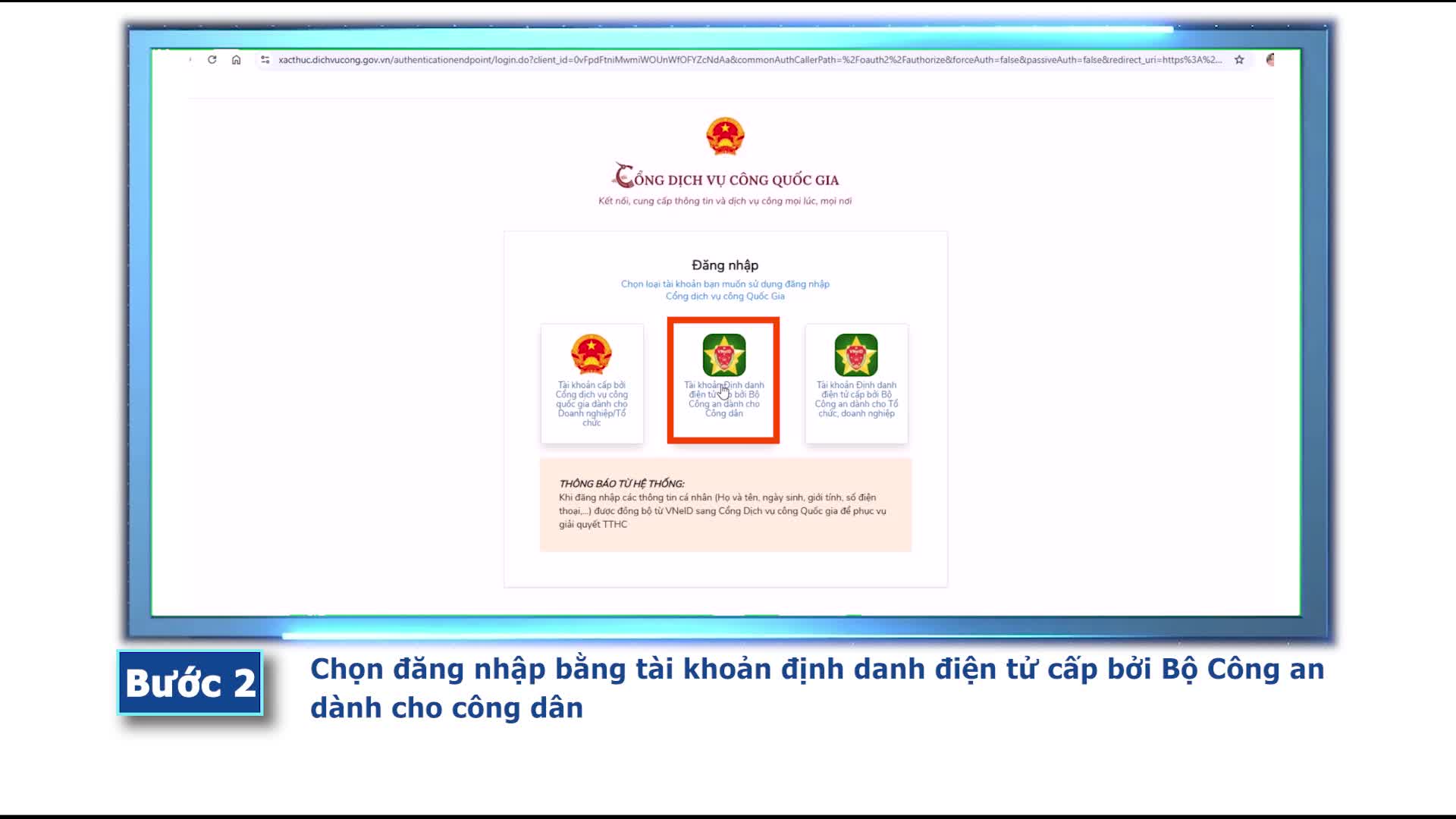 Hướng dẫn công dân thực hiện 