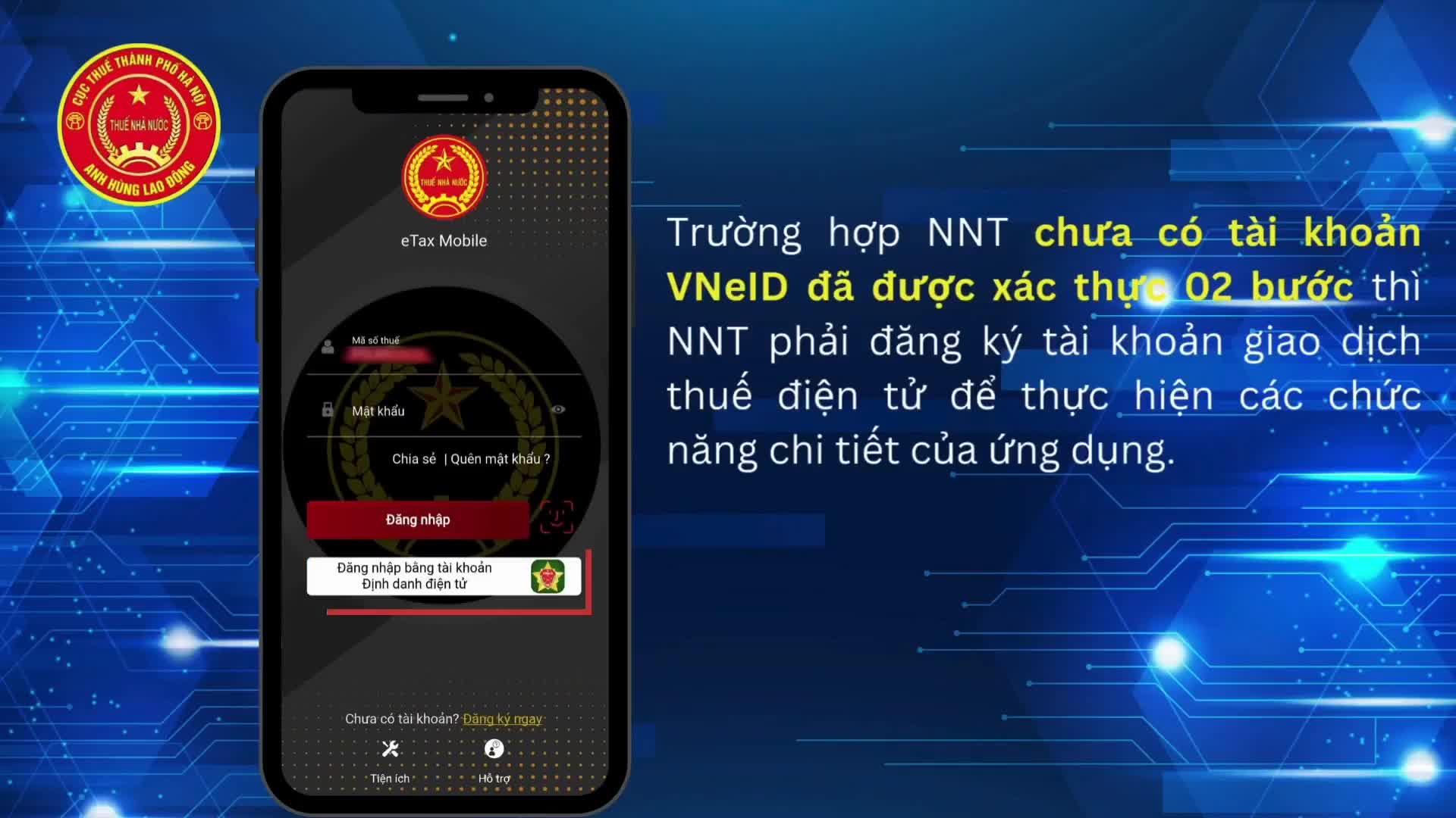 Hướng dẫn nộp thuế sử dụng đất phi nông nghiệp qua ứng dụng Etax Mobile.