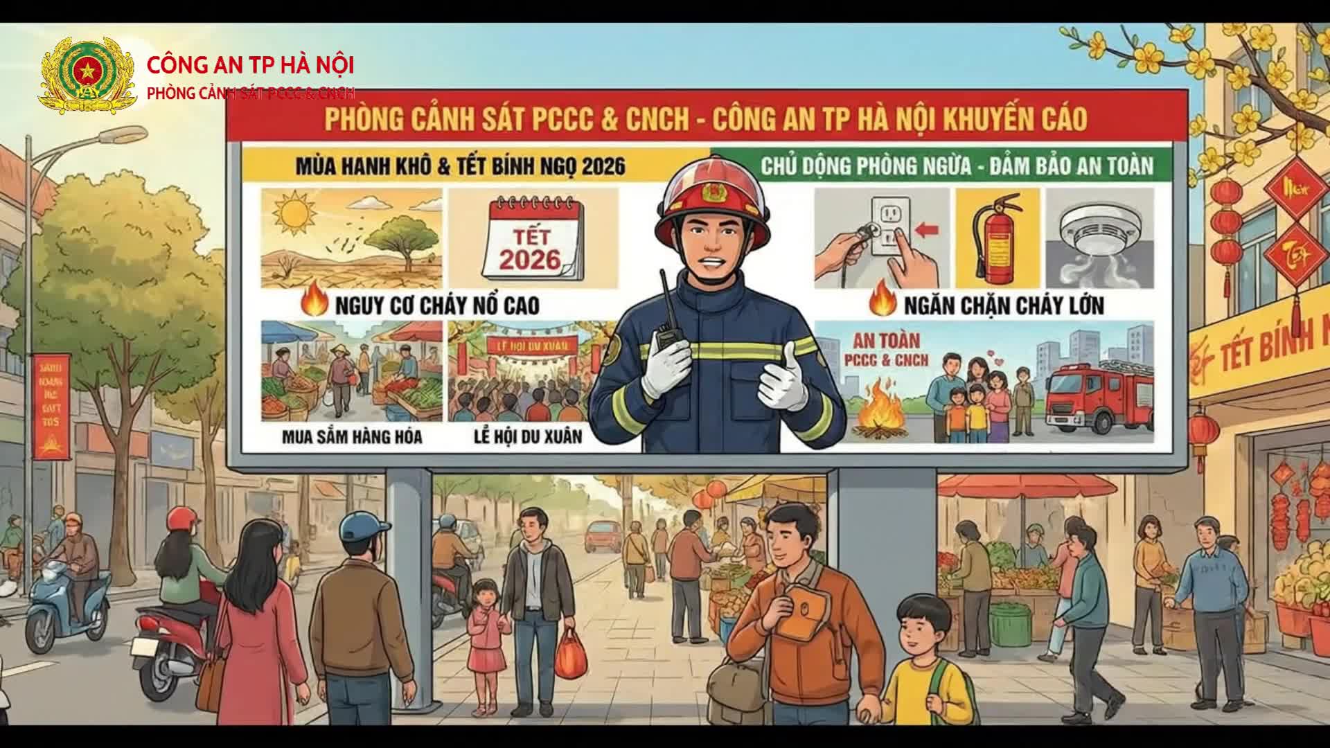 Khuyến cáo bảo đảm an toàn phòng cháy, chữa cháy dịp Tết Nguyên đán Bính Ngọ 2026