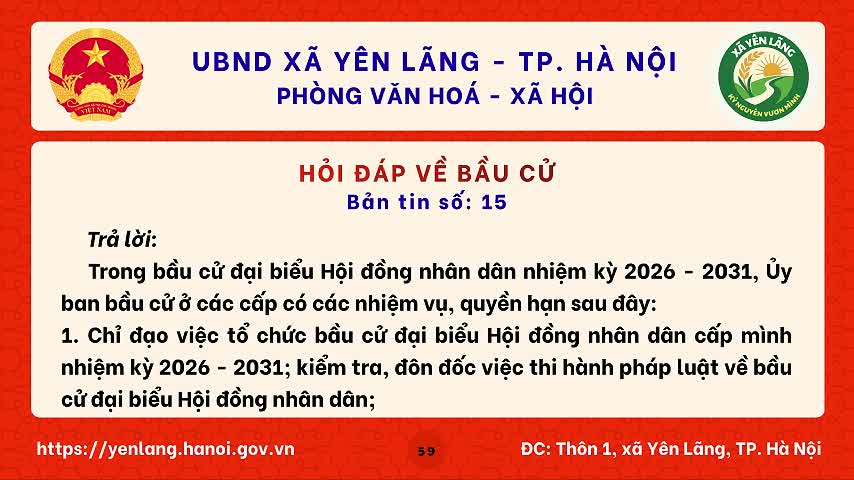 BẢN TIN 15 HỎI ĐÁP VỀ BẦU CỬ QUỐC HỘI KHÓA XVI VÀ HĐND CÁC CẤP NHIỆM KỲ 2026-2031