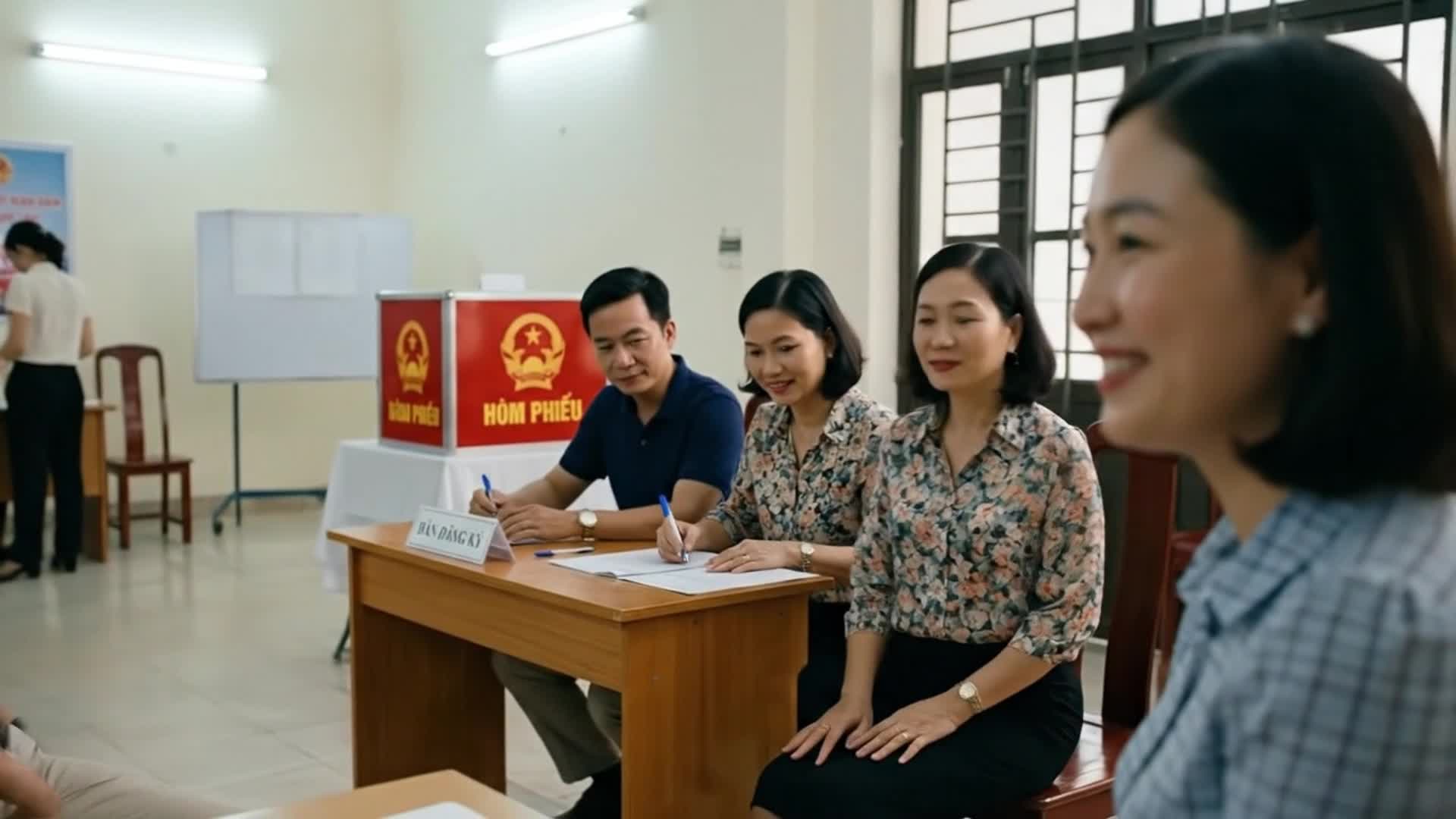 (clip) Hướng dẫn quy trình kiểm phiếu bầu cử.