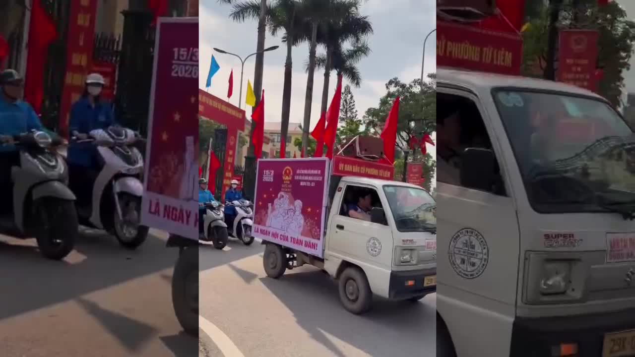 Tuổi trẻ Từ Liêm tổ chức tuyên truyền lưu động chào mừng bầu cử