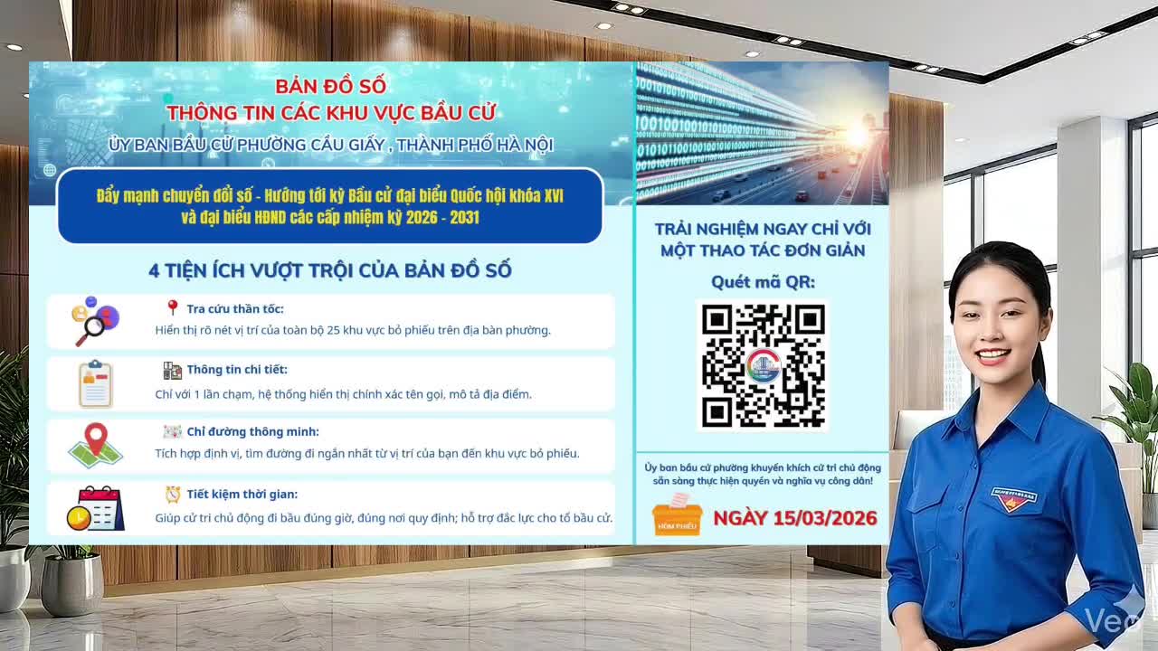 RA MẮT BẢN ĐỒ SỐ THÔNG TIN KHU VỰC BẦU CỬ - ĐỔI MỚI ỨNG DỤNG CHUYỂN ĐỔI SỐ PHỤC VỤ CỬ TRI