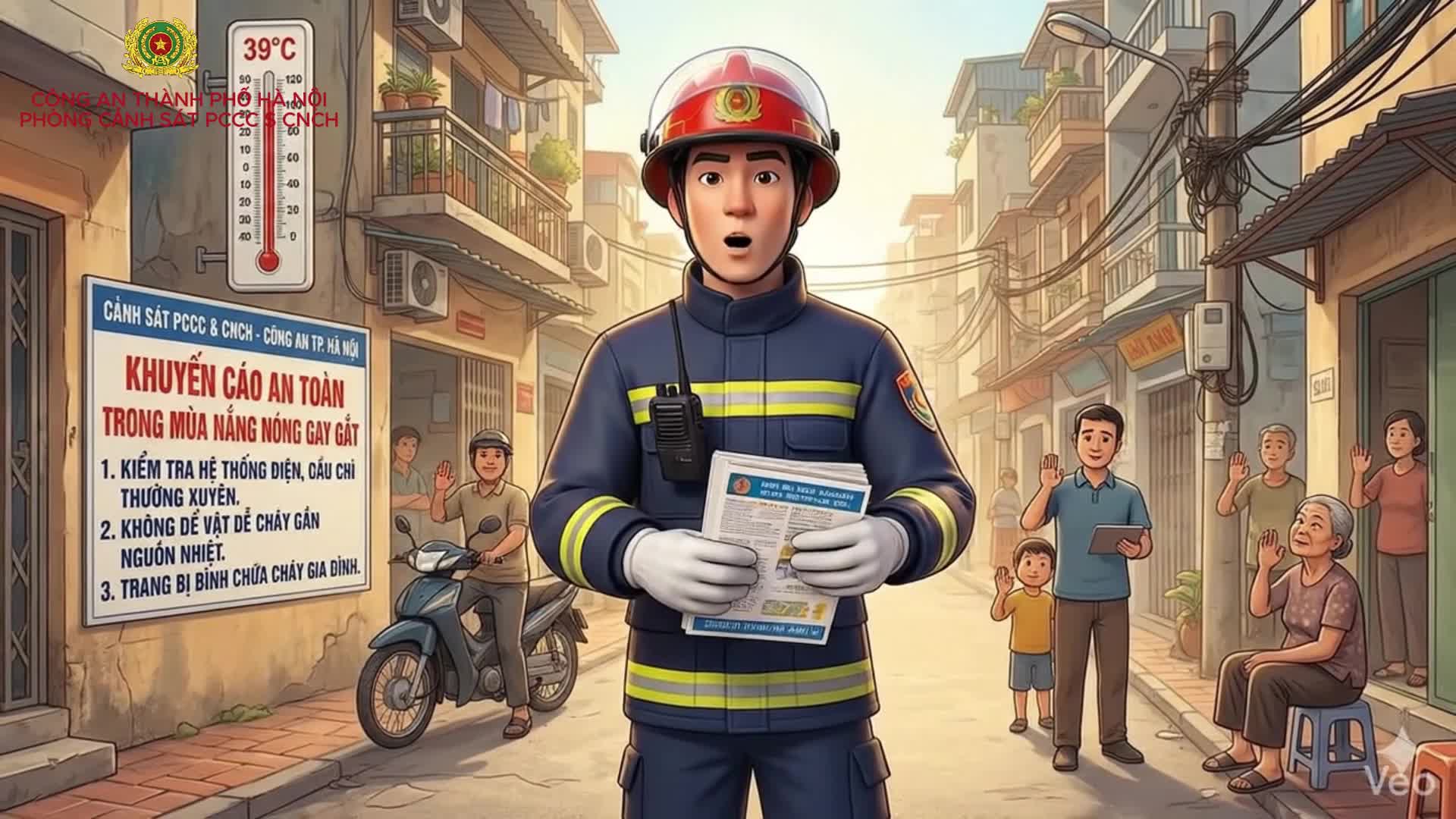 Công an Thành phố Hà Nội cảnh báo người dân về nguy cơ cháy nổ trong mùa nắng nóng!