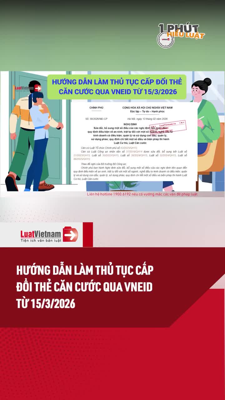 Hướng dẫn thủ tục cấp đổi thẻ căn cước qua VNeid