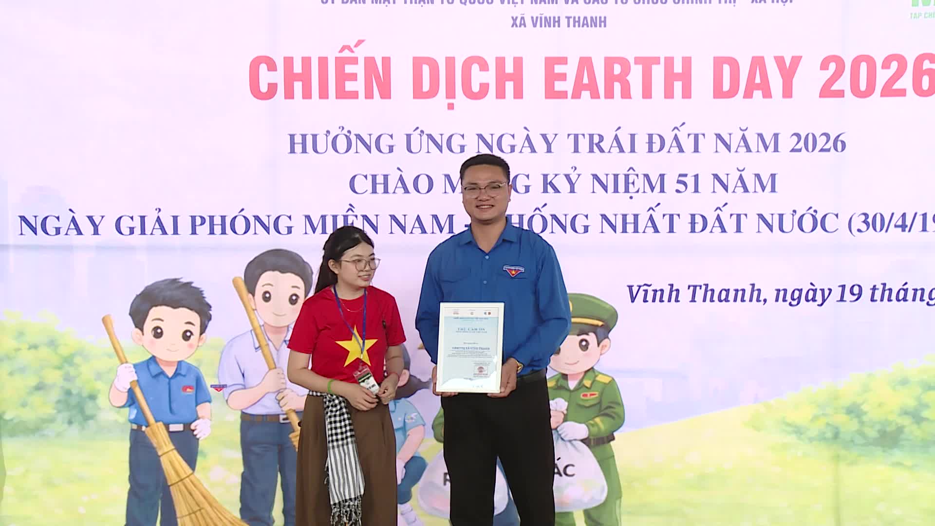 VĨNH THANH RA QUÂN HƯỞNG ỨNG NGÀY TRÁI ĐẤT 2026 – LAN TỎA HÀNH ĐỘNG VÌ MÔI TRƯỜNG XANH