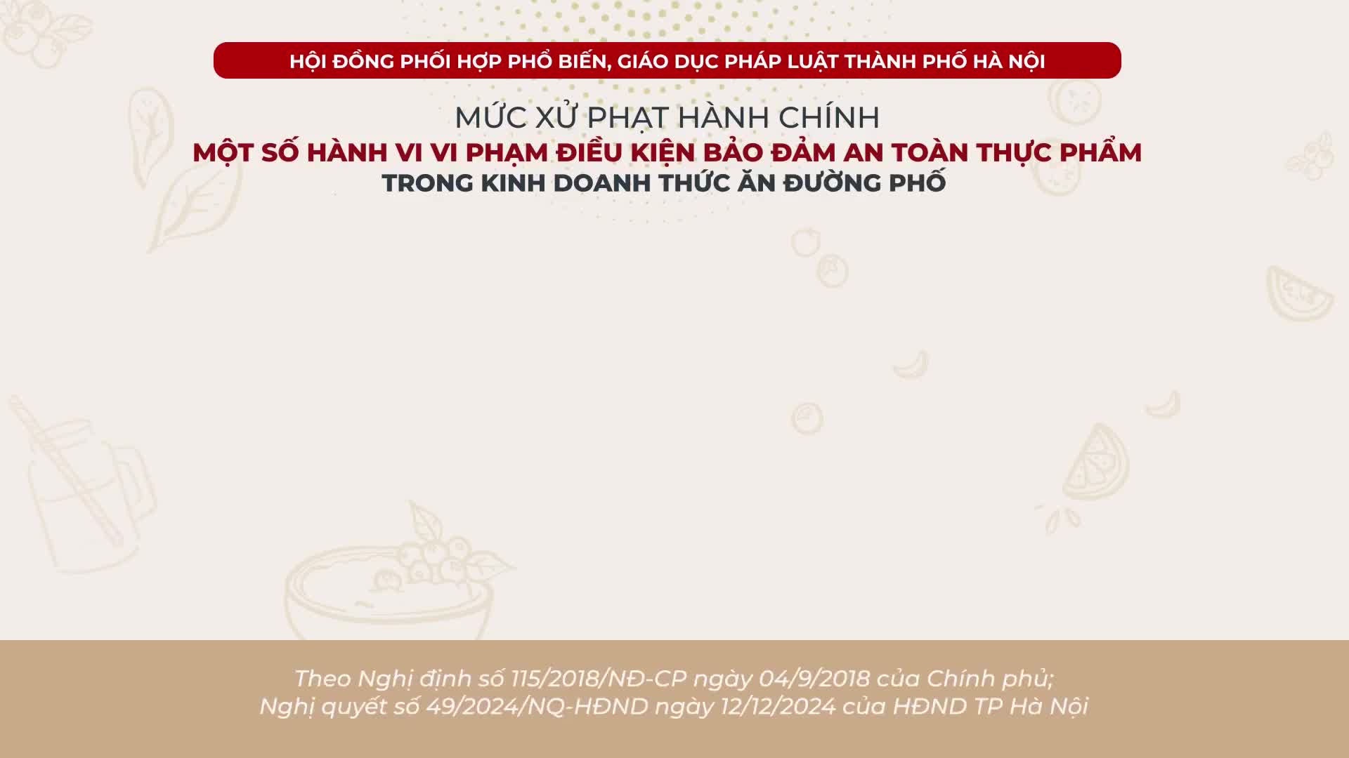 Mức xử phạt hành chính một số hành vi vi phạm điều kiện bảo đảm an toàn thực phẩm trong kinh doanh thức ăn đường phố.
