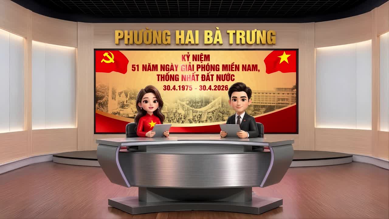 (clip AI) Phường Hai Bà Trưng: Tuyên truyền kỷ niệm 51 năm ngày Giải phóng miền Nam, thống nhất đất nước (30/4/1975 - 30/4/2026).