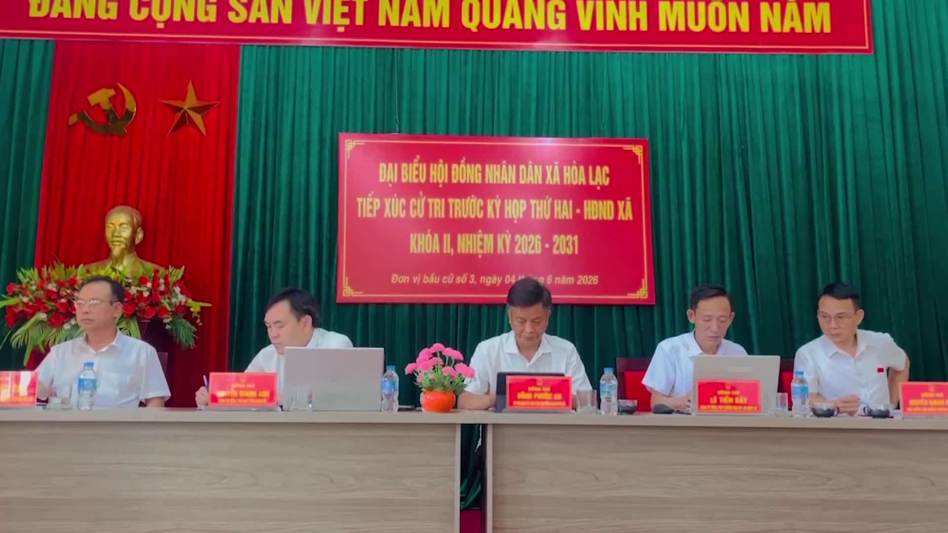 Các tổ đại biểu HĐND xã Hòa Lạc tiếp xúc cử tri trước kỳ họp thứ Hai, HĐND xã Hòa Lạc khóa II, nhiệm kỳ 2026 - 2031