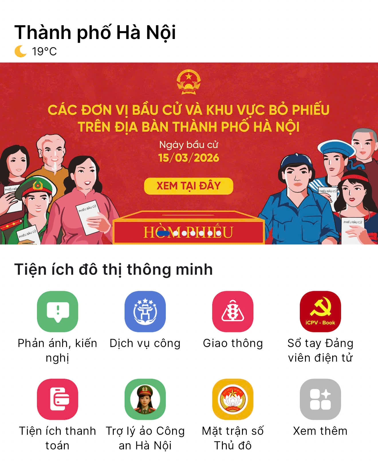 iHanoi tích hợp bản đồ số 1.451 điểm bầu cử phục vụ cử tri Thủ đô