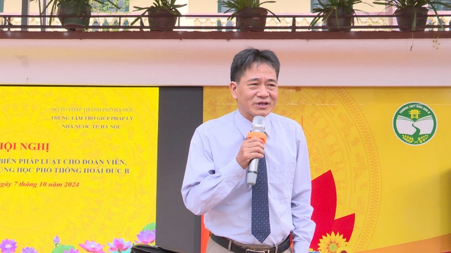 Tuyên truyền, phổ biến pháp luật cho đoàn viên, học sinh trường THPT Hoài Đức B- Ảnh 2.