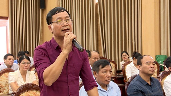 Hội nghị đối thoại thoại giữa Chủ tịch UBND huyện Hoài Đức với công nhân, viên chức, người lao động và doanh nghiệp trên địa bàn năm 2024- Ảnh 7.