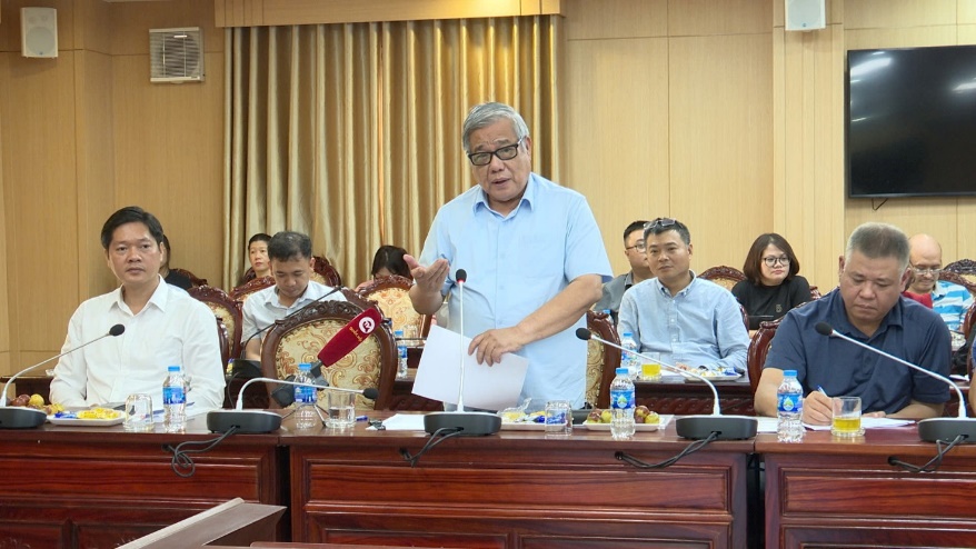 UBND huyện Hoài Đức tổ chức Hội thảo báo cáo phương án di dời di tích Gói thầu "Khai quật di dời di chỉ khảo cổ Vườn Chuối thuộc phạm vi dự án xây dựng tuyến đường vành đai 3.5, huyện Hoài Đức- Ảnh 4.