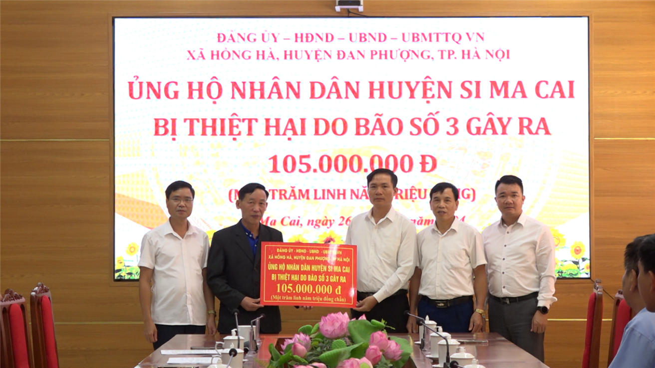 Xã Hồng Hà ủng hộ Huyện Si Ma Cai 105 triệu đồng khắc phục hậu quả thiên tai- Ảnh 2.