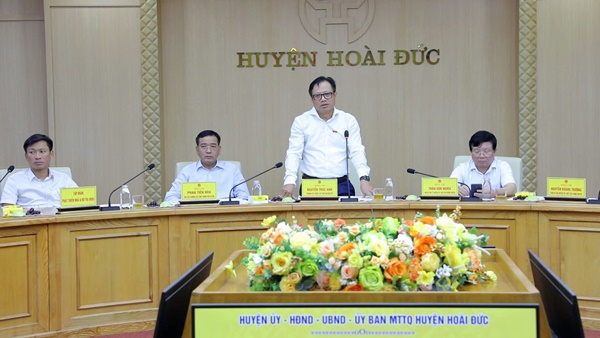 Huyện Hoài Đức tổ chức Diễn đàn các Doanh nghiệp phát triển đô thị với xây dựng Hoài Đức thành Quận- Ảnh 8.