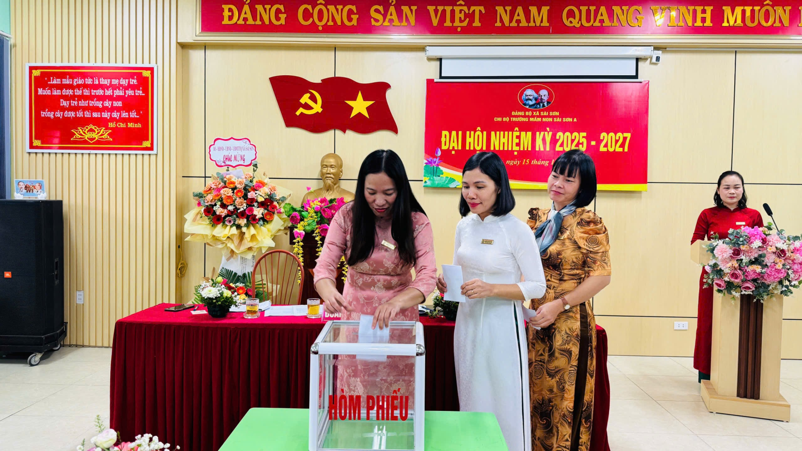 TRƯỜNG MẦM NON SÀI SƠN A TỔ CHỨC THÀNH CÔNG ĐẠI HỘI CHI BỘ NHIỆM KỲ 2025 - 2027- Ảnh 5.
