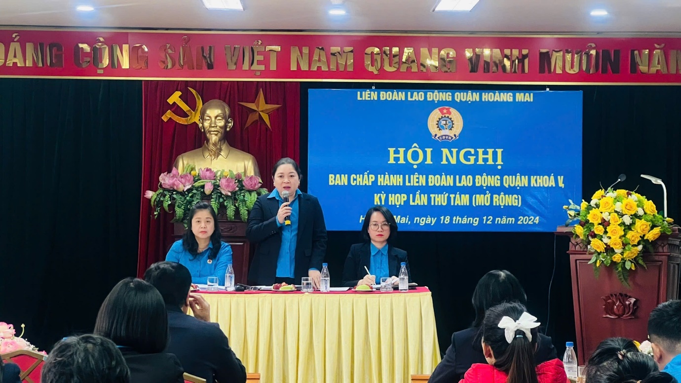 Hội nghị lần thứ 8 Ban chấp hành Liên đoàn Lao động quận Hoàng Mai khóa V, nhiệm kỳ 2023-2028 (mở rộng)- Ảnh 1. Hội nghị lần thứ 8 Ban chấp hành Liên đoàn Lao động quận Hoàng Mai khóa V, nhiệm kỳ 2023-2028 (mở rộng)- Ảnh 1.