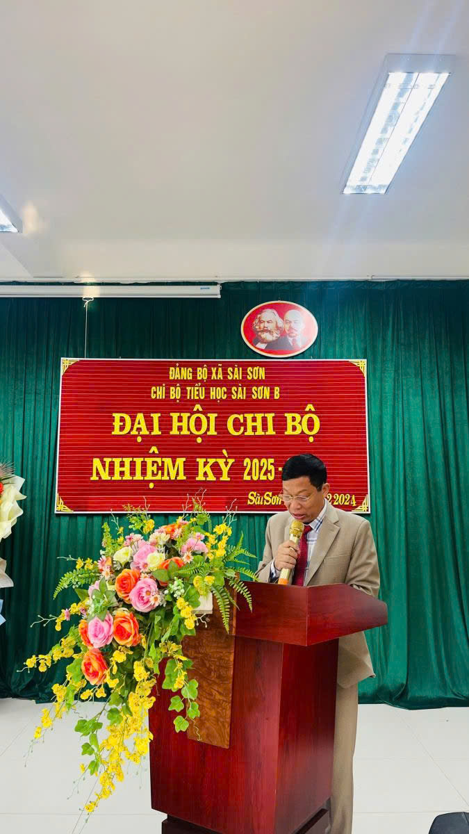 ĐẠI HỘI CHI BỘ TRƯỜNG TIỂU HỌC SÀI SƠN B NHIỆM KỲ 2025-2027- Ảnh 2.