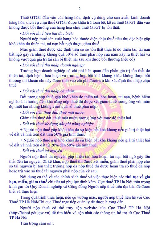 Thư gửi người nộp thuế: về các chính sách liên quan đến gia hạn, miễn giảm trong trường hợp thiên tai- Ảnh 2.