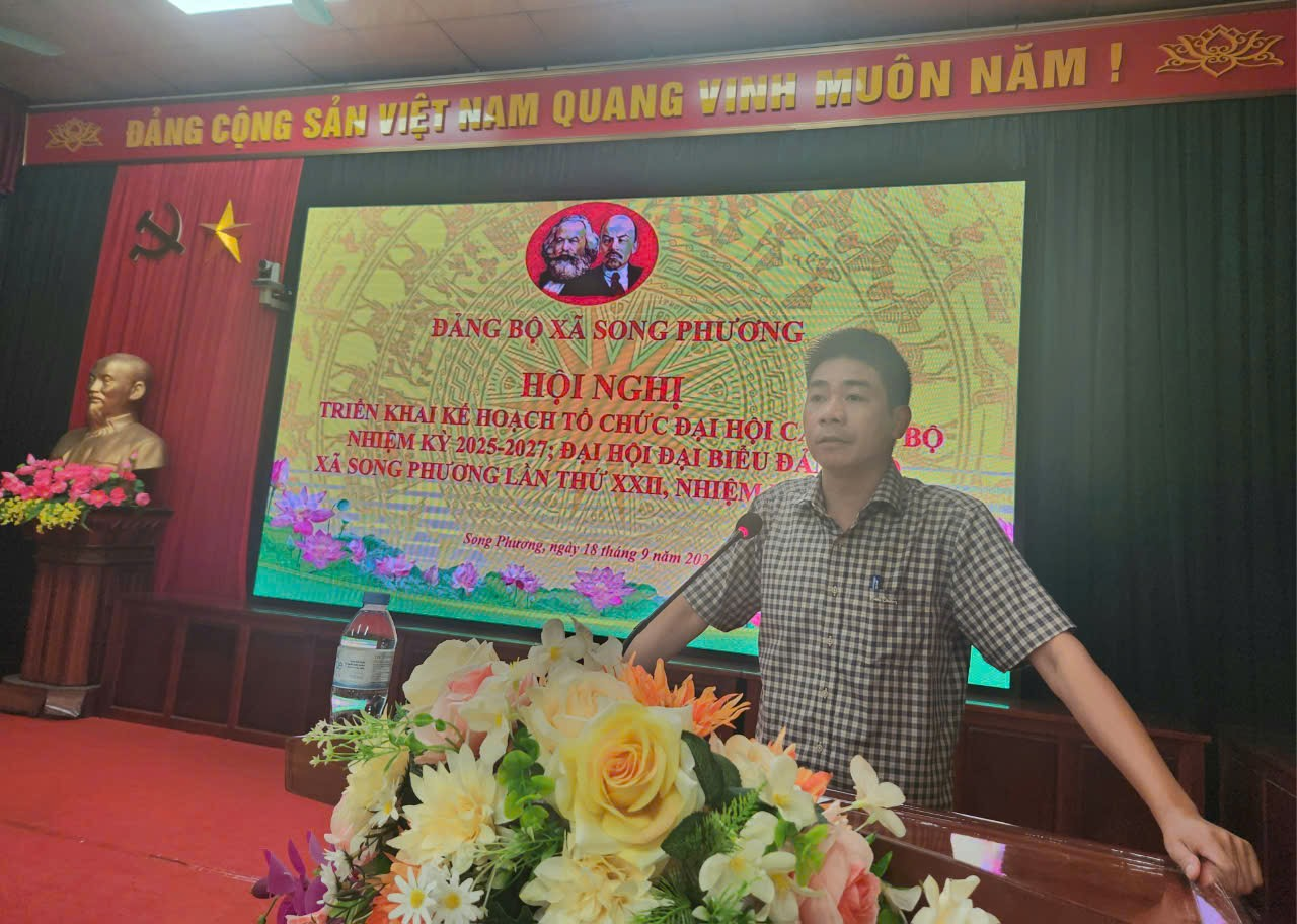 Đảng ủy xã Song Phương triển khai kế hoạch tổ chức Đại hội các chi bộ tiến tới Đại hội Đảng bộ xã nhiệm kỳ 2025-2030.- Ảnh 3.