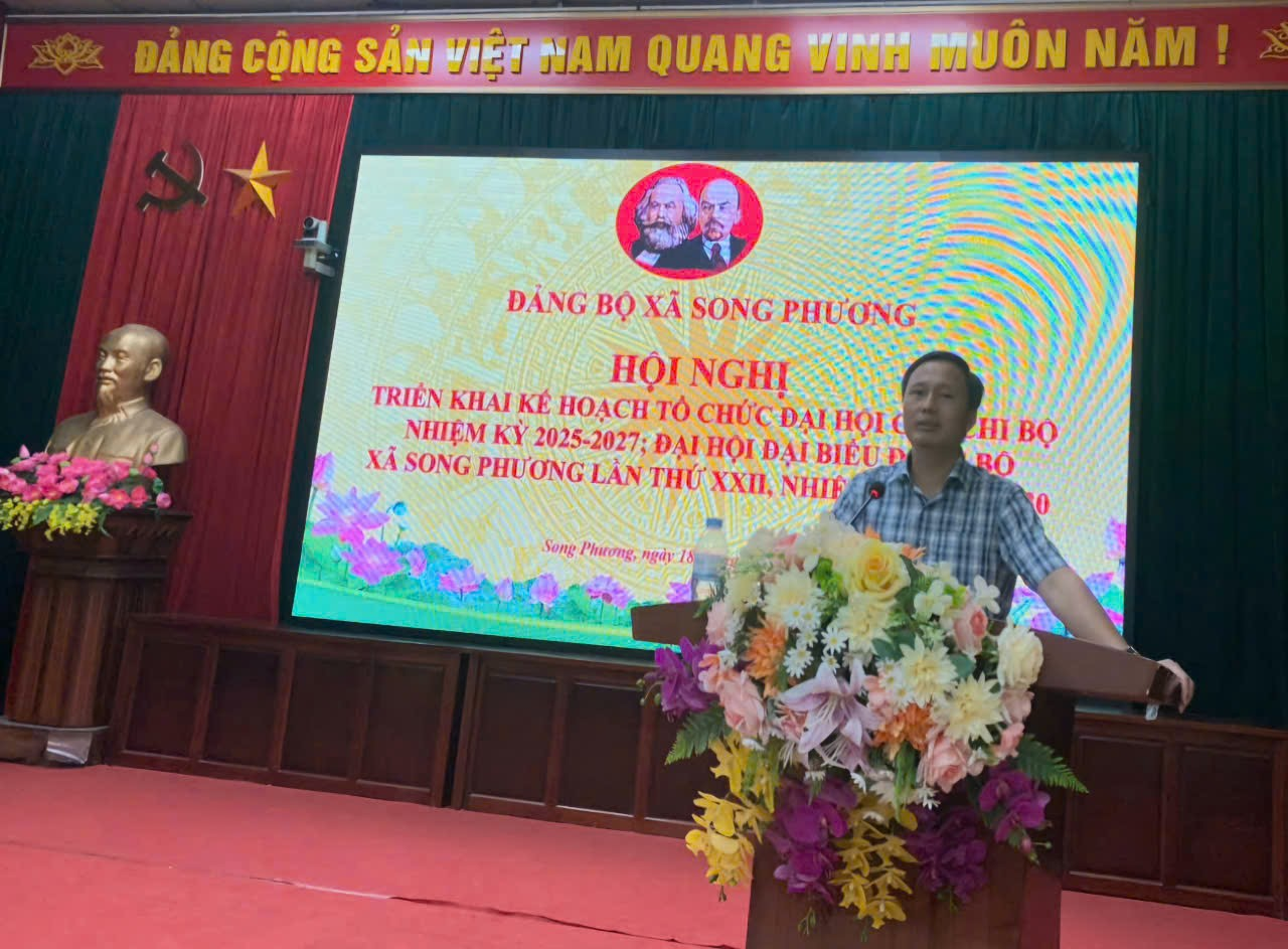 Đảng ủy xã Song Phương triển khai kế hoạch tổ chức Đại hội các chi bộ tiến tới Đại hội Đảng bộ xã nhiệm kỳ 2025-2030.- Ảnh 4.