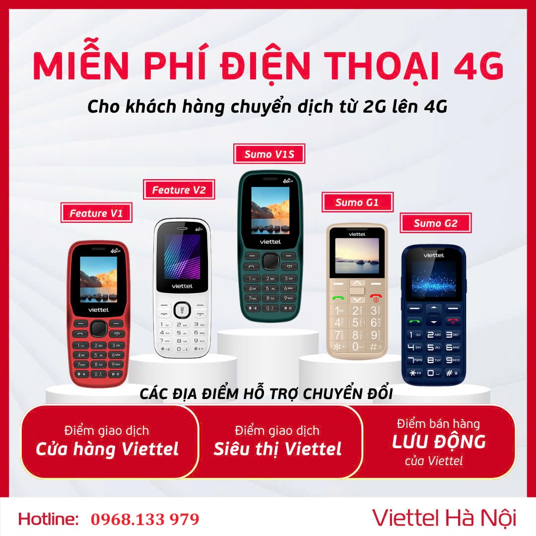 Viettel Hà Nội triển khai chính sách tặng máy điện thoại 4G cho người dân đang sử dụng máy 2G, trên địa bàn Huyện Ứng Hòa.- Ảnh 1.