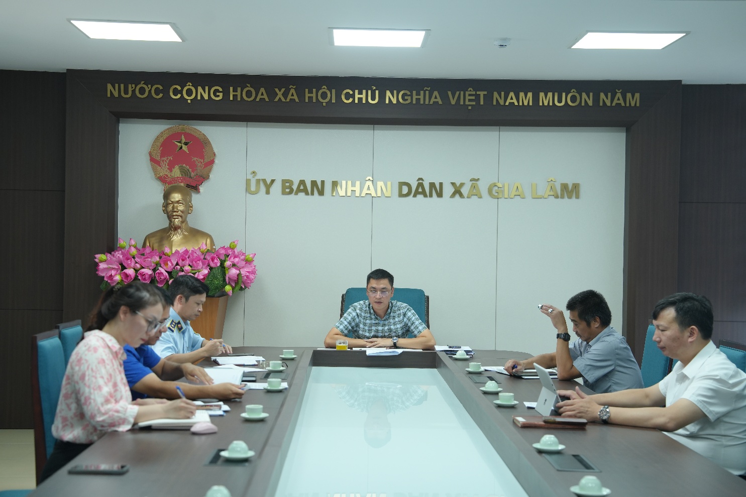 UBND xã Gia Lâm tổ chức giao ban Ban Chỉ đạo 389 xã- Ảnh 1.