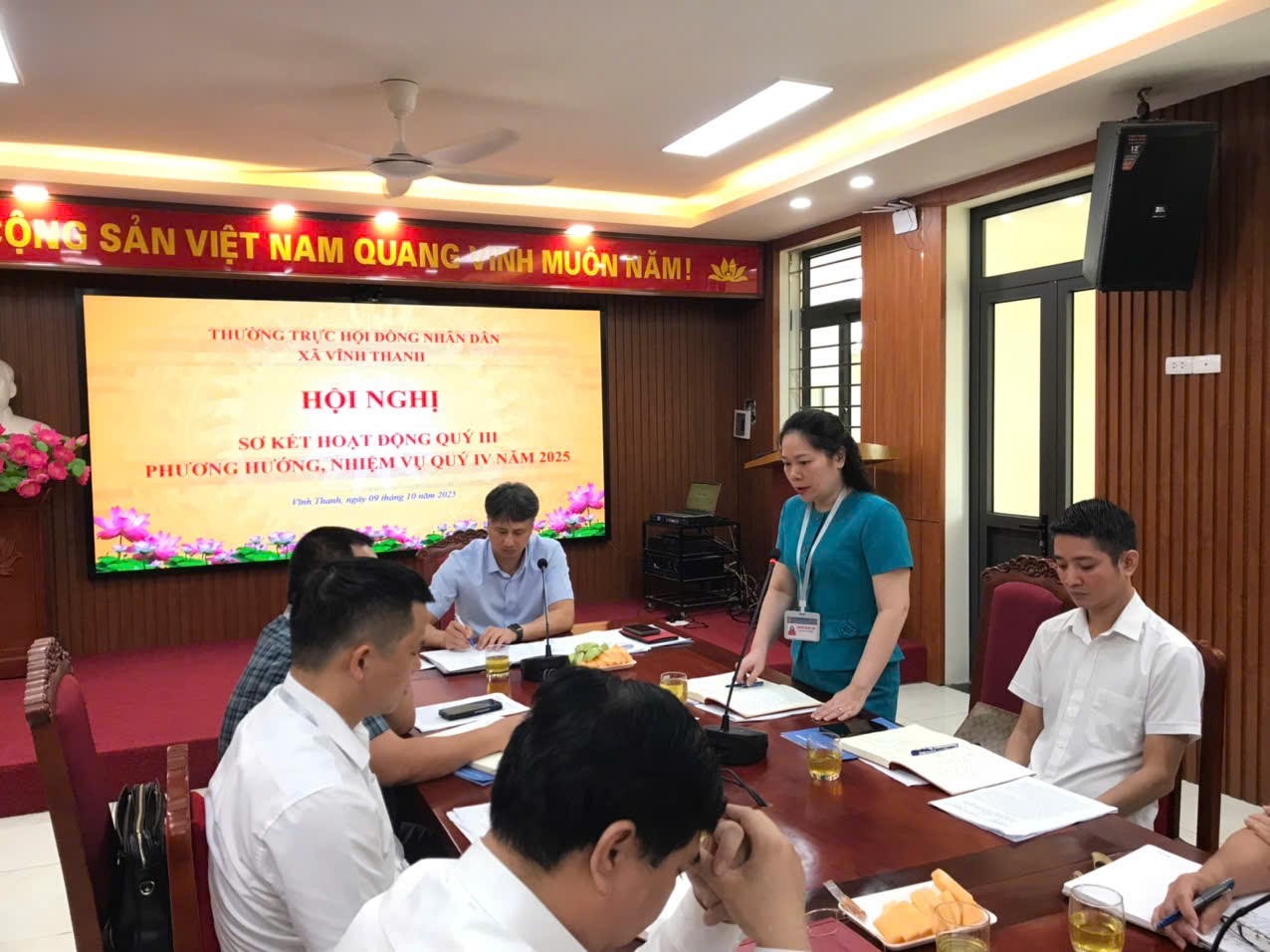 Thường trực Hội đồng nhân dân xã Vĩnh Thanh tổ chức sơ kết hoạt động quý III và Triển khai phương hướng nhiệm vụ quý IV năm 2025- Ảnh 2.