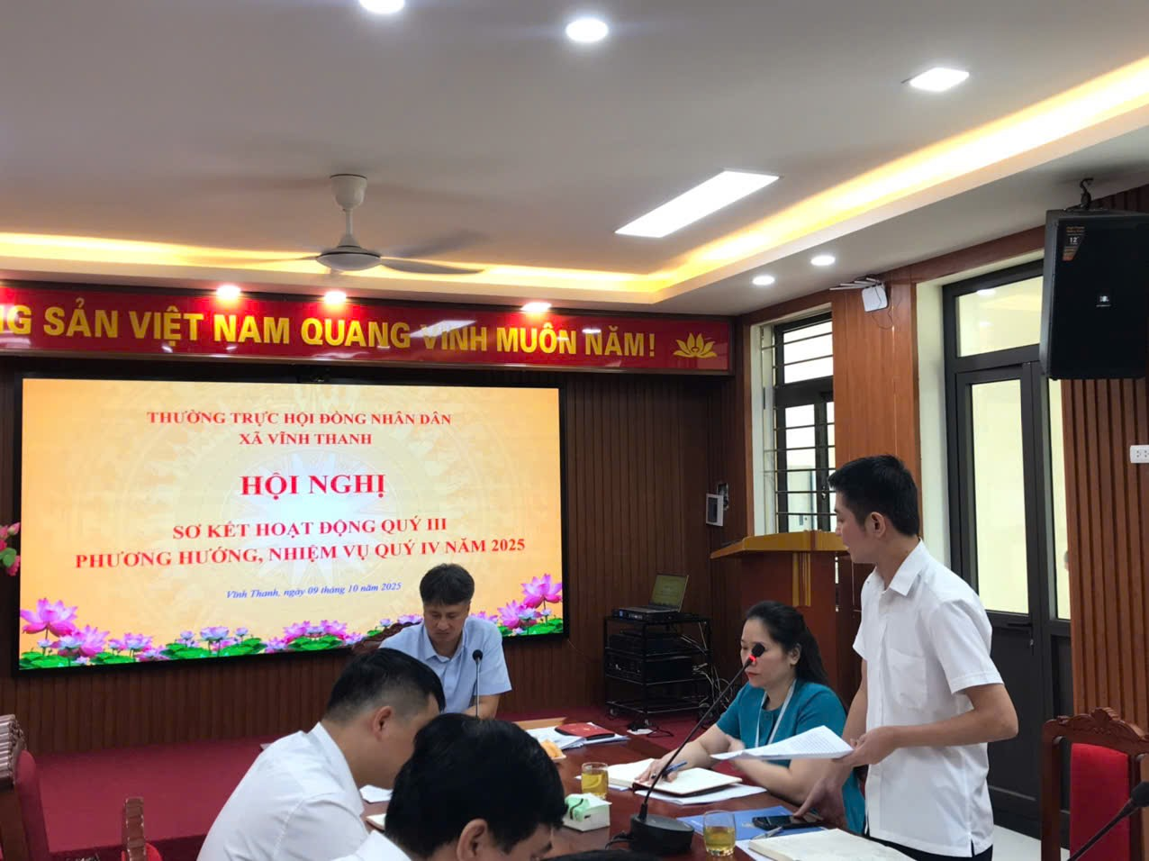 Thường trực Hội đồng nhân dân xã Vĩnh Thanh tổ chức sơ kết hoạt động quý III và Triển khai phương hướng nhiệm vụ quý IV năm 2025- Ảnh 8.