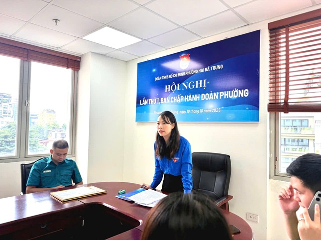 ĐOÀN PHƯỜNG HAI BÀ TRƯNG TỔ CHỨC HỘI NGHỊ LẦN THỨ I BAN CHẤP HÀNH KHÓA MỚI

- Ảnh 1.