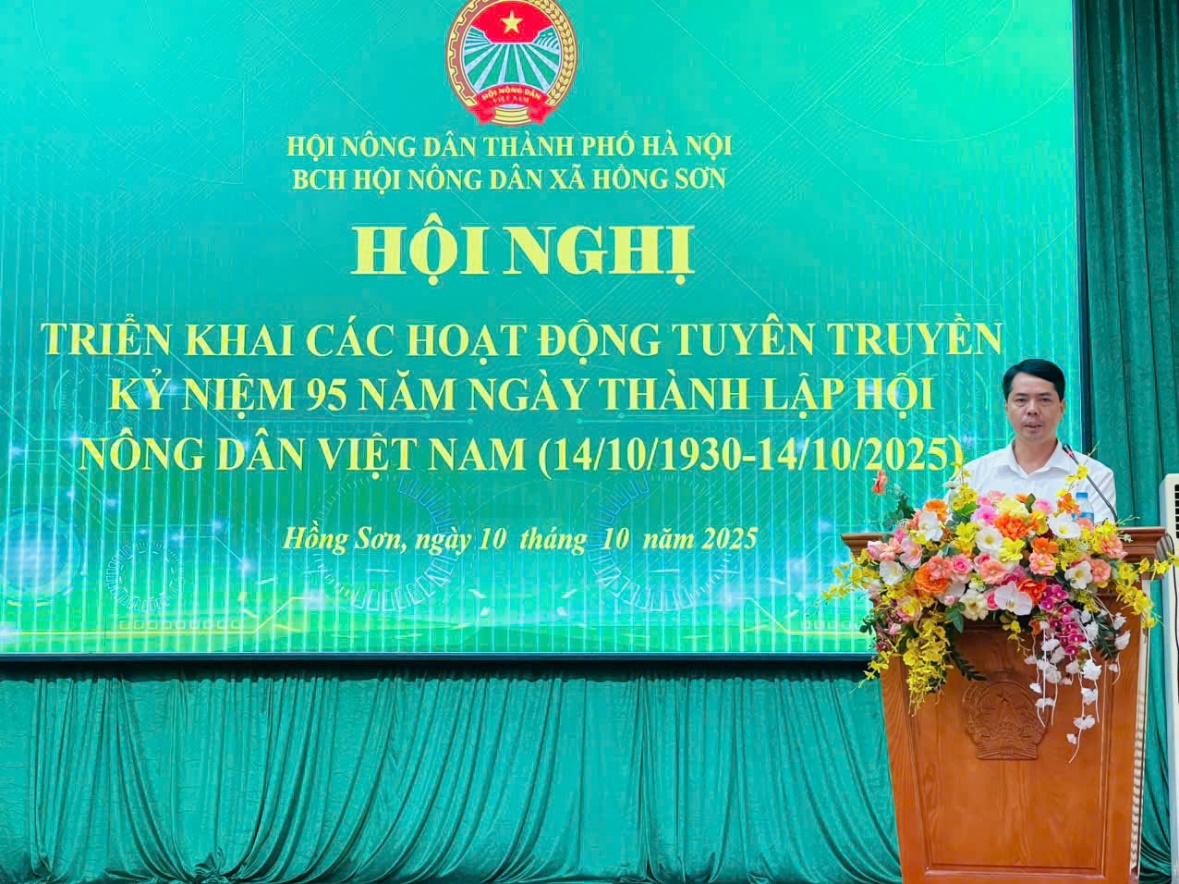 Hội nông dân xã Hồng Sơn đánh giá kết quả hoạt động Quý III và triển khai các hoạt động kỷ niệm 95 năm ngày thành lập Hội Nông dân- Ảnh 2.