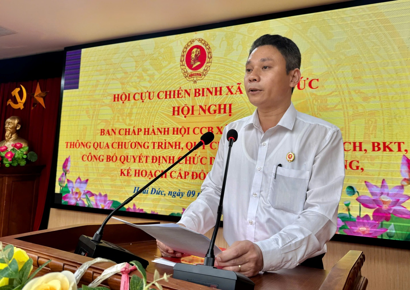 Hội CCB xã tổ chức hội nghị Ban chấp hành lần thứ nhất - Ảnh 3.