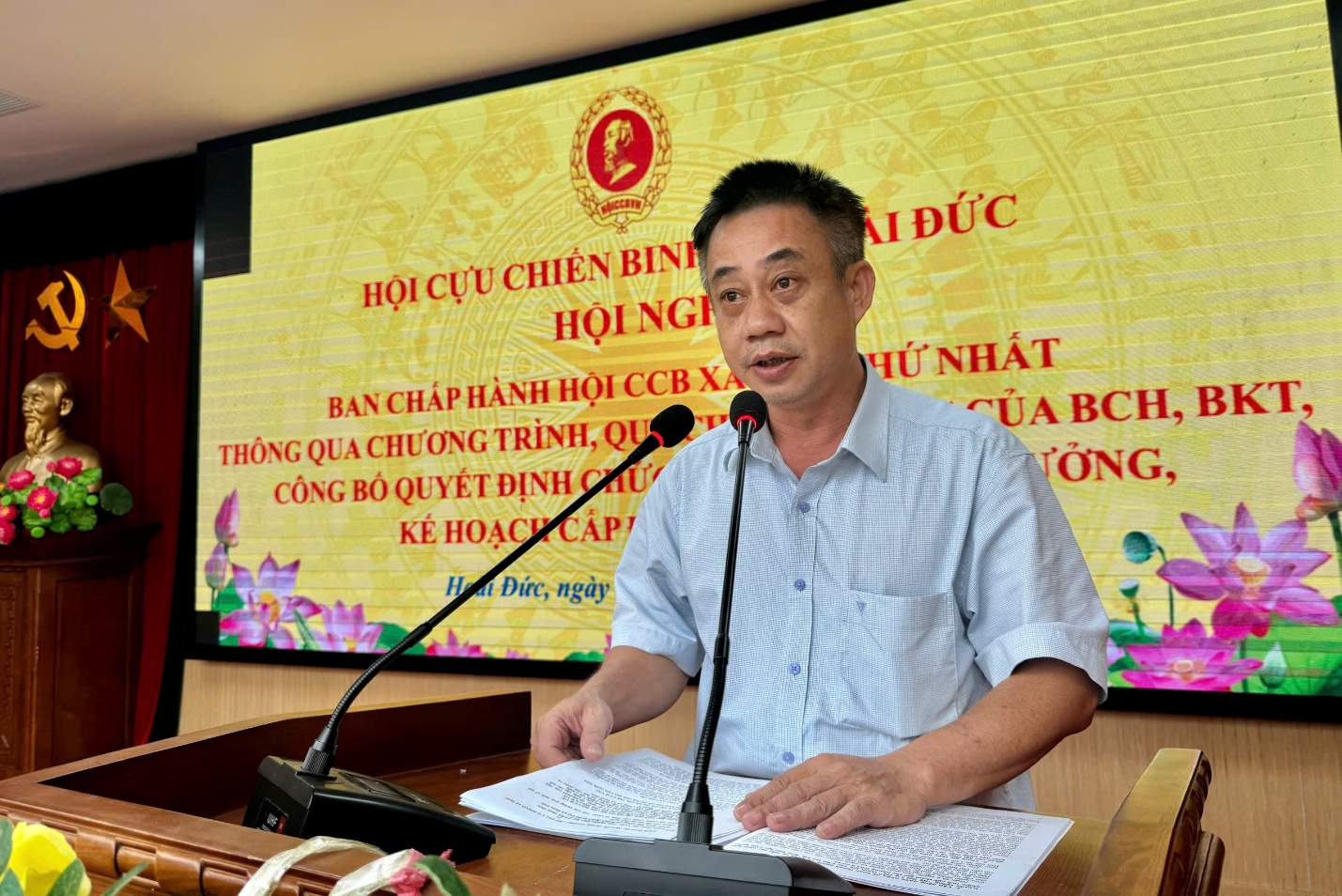 Hội CCB xã tổ chức hội nghị Ban chấp hành lần thứ nhất - Ảnh 4.