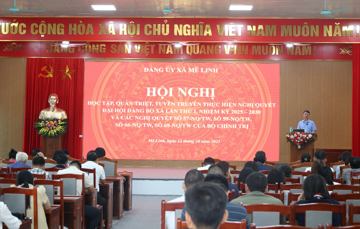 Xã Mê Linh tổ chức hội nghị học tập, quán triệt, tuyên truyền thực hiện các Nghị quyết- Ảnh 4.