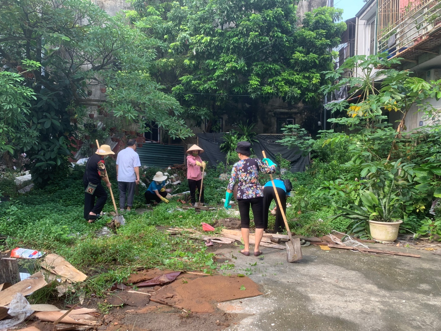 Cán bộ, hội viên, đoàn viên và nhân dân phường Kiến Hưng hưởng ứng "Ngày cuối tuần xanh"- Ảnh 1.