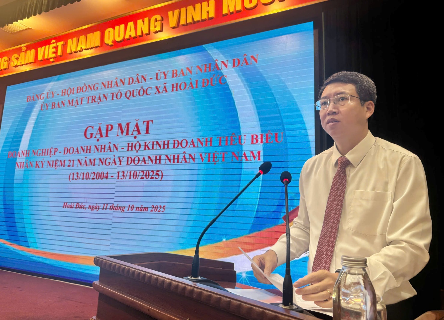 Hoài Đức tổ chức Hội nghị gặp mặt doanh nghiệp, doanh nhân, hộ kinh doanh tiêu biểu nhân kỷ niệm 21 năm ngày Doanh nhân Việt Nam (13/10/2004 – 13/10/2025)- Ảnh 7.
