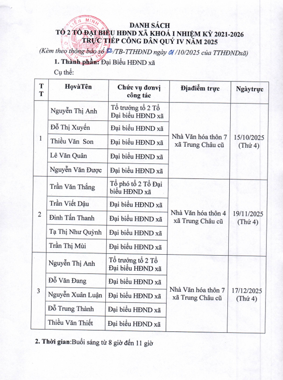 THÔNG BÁO: Lịch tiếp công dân của Tổ đại biểu Hội đồng nhân dân xã Liên Minh quý IV năm 2025- Ảnh 3.