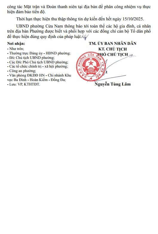 PHƯỜNG CỬA NAM TỔ CHỨC HỘI NGHỊ TRIỂN KHAI XÂY DỰNG, HOÀN THIỆN DỮ LIỆU ĐẤT ĐAI TRÊN ĐỊA BÀN PHƯỜNG- Ảnh 8.