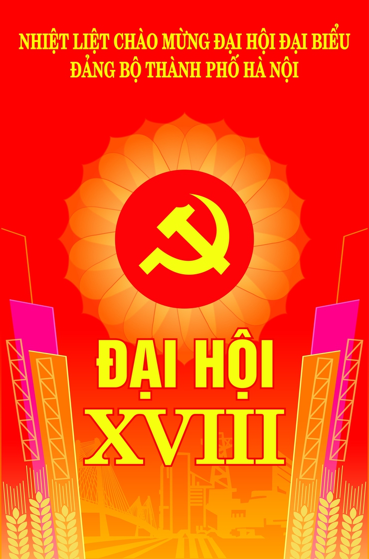 Nhiệt liệt chào mừng Đại hội đại biểu đảng bộ thành phố Hà Nội lần thứ XVIII, nhiệm kỳ 2025 - 2030- Ảnh 2.