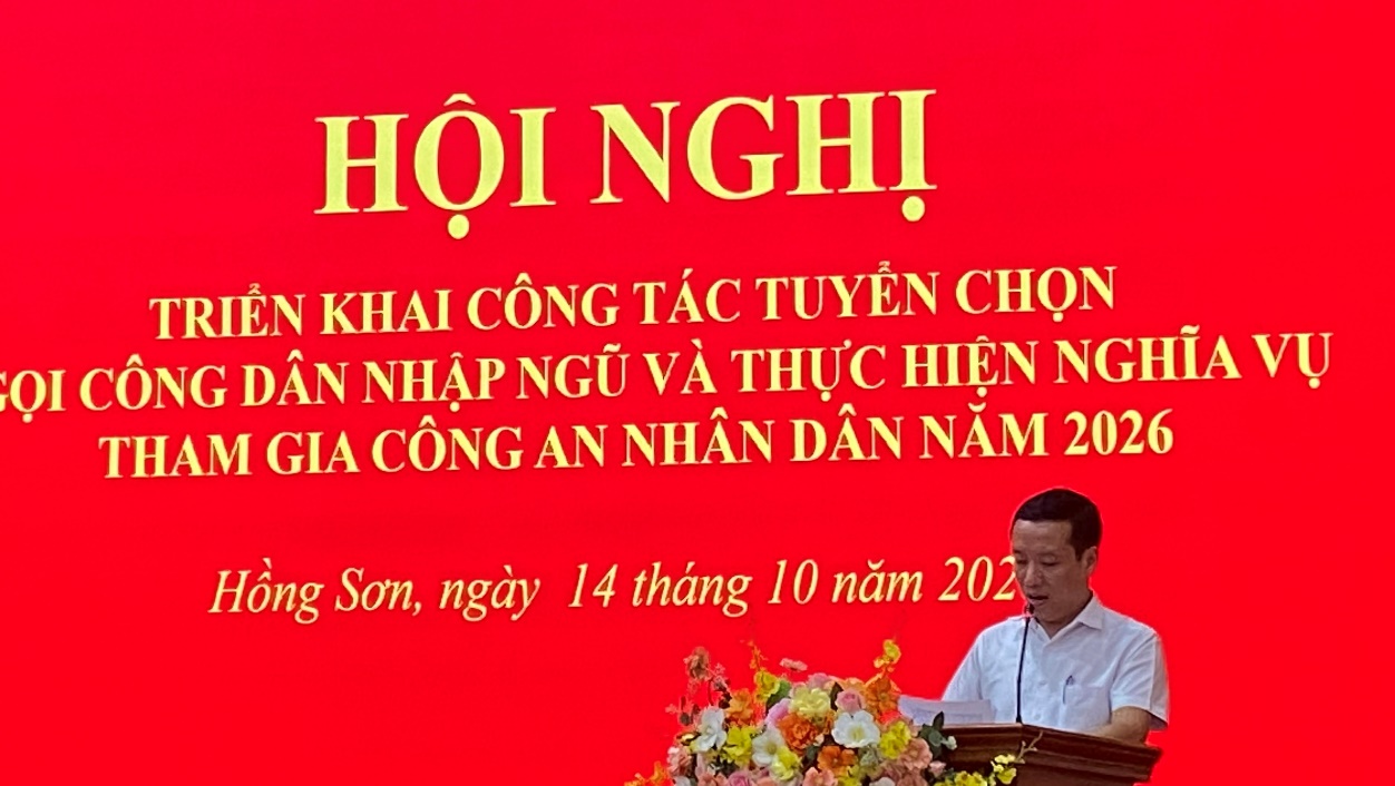 Hồng Sơn triển khai công tác tuyển chọn và gọi công dân nhập ngũ và thực hiện nghĩa vụ tham gia Công an nhân dân năm 2026- Ảnh 2.