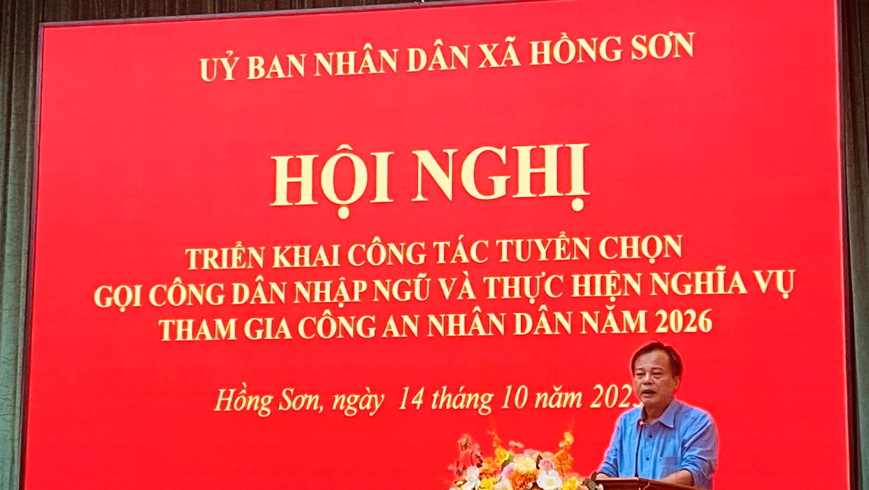 Hồng Sơn triển khai công tác tuyển chọn và gọi công dân nhập ngũ và thực hiện nghĩa vụ tham gia Công an nhân dân năm 2026- Ảnh 4.