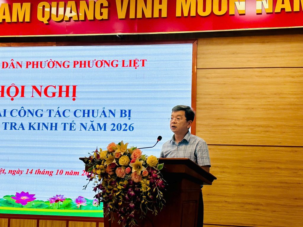 Phường Phương Liệt tổ chức Hội nghị triển khai công tác chuẩn bị tổng điều tra kinh tế năm 2026- Ảnh 1.