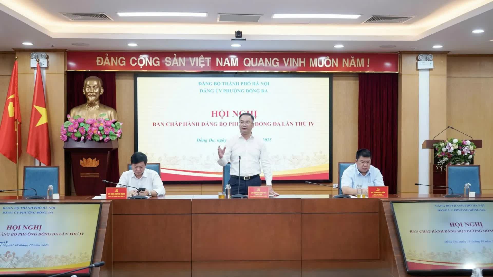 Phường Đống Đa quyết tâm thực hiện thắng lợi Nghị quyết Đại hội lần thứ Nhất- Ảnh 1.