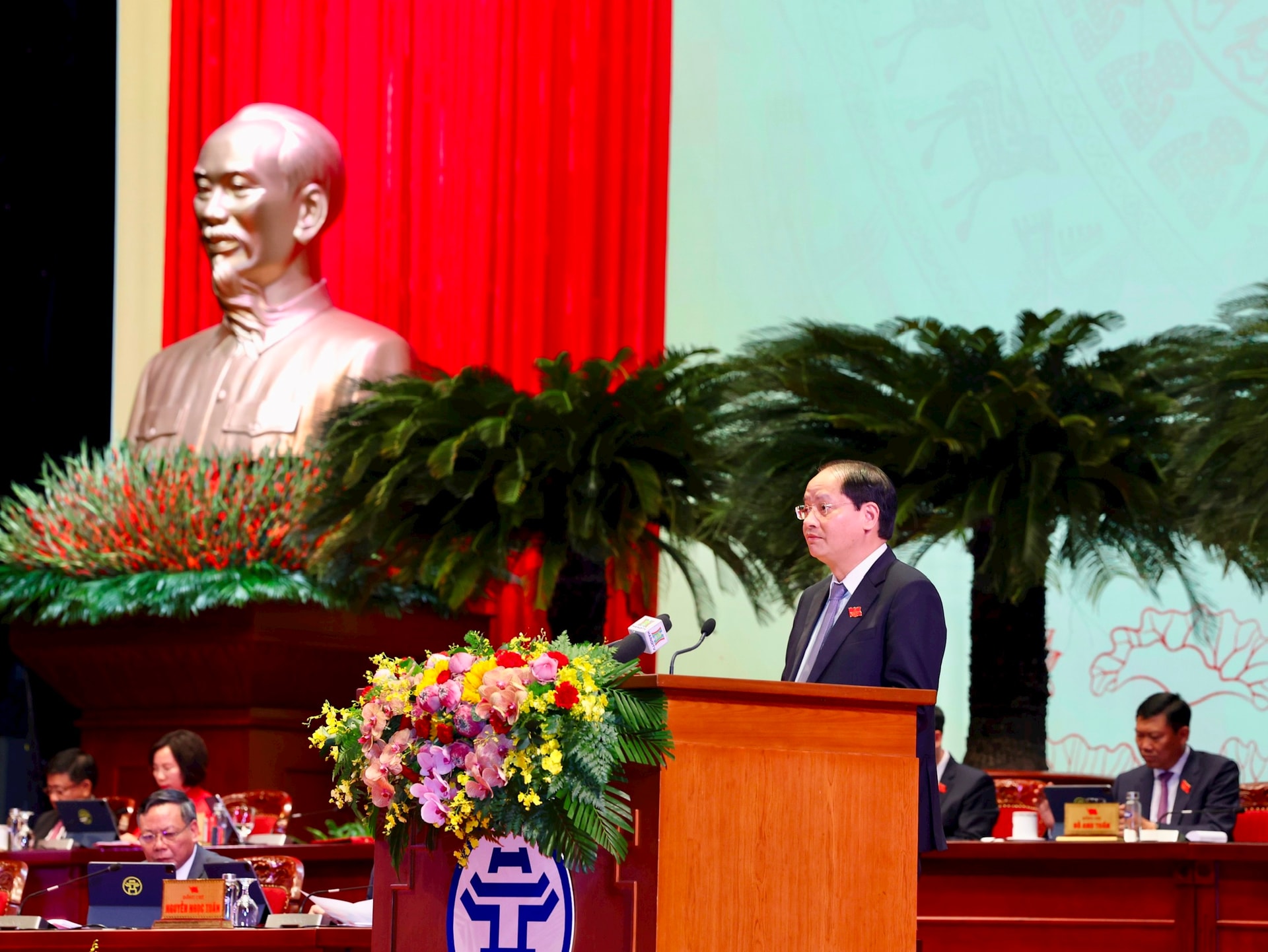 Đại hội đại biểu Đảng bộ thành phố Hà Nội lần thứ XVIII, nhiệm kỳ 2025-2030, tiến hành phiên trù bị- Ảnh 16.