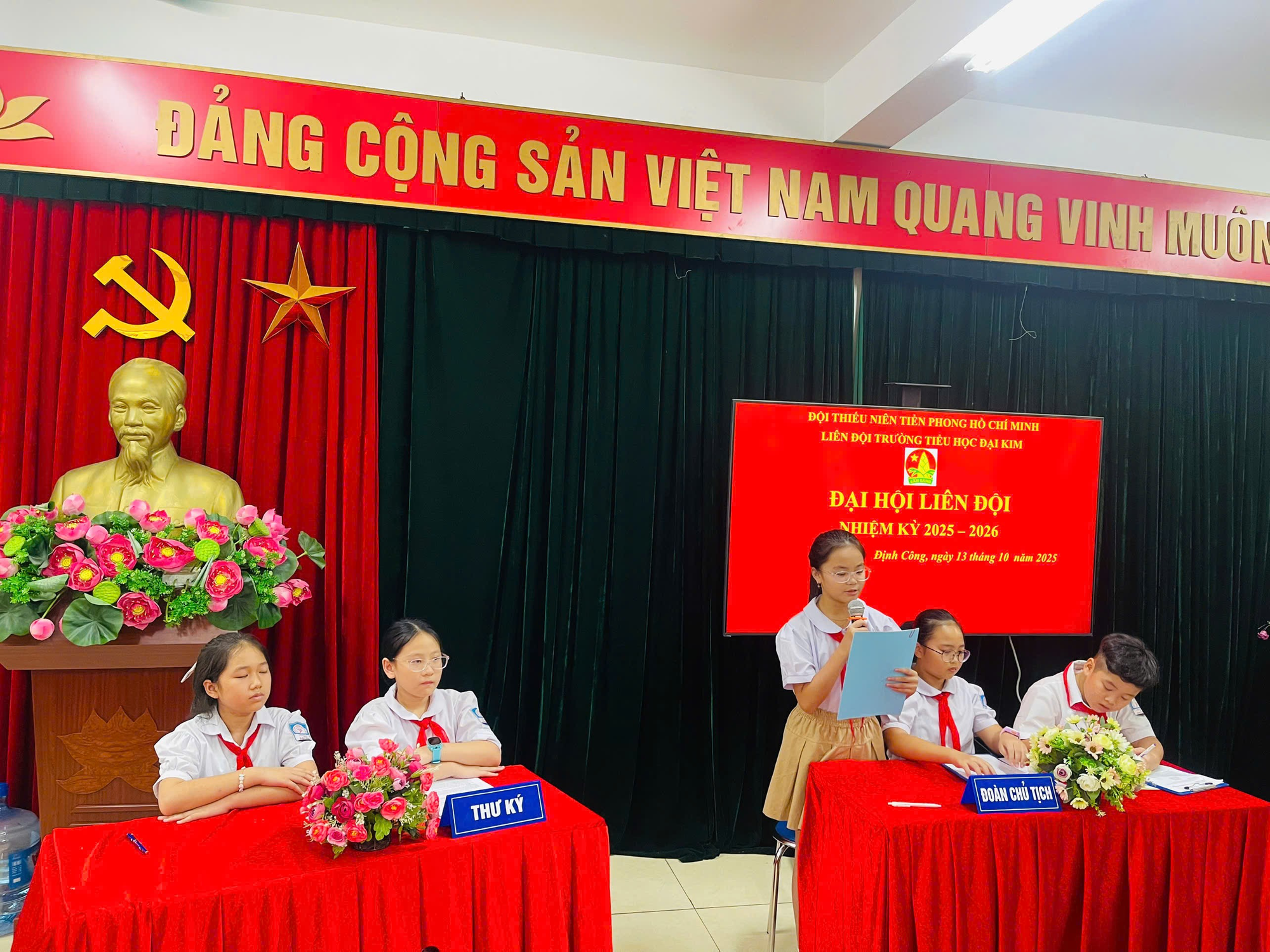 Liên đội trường Tiểu học Đại Kim tổ chức thành công Đại hội Liên đội năm học 2025 - 2026- Ảnh 2.