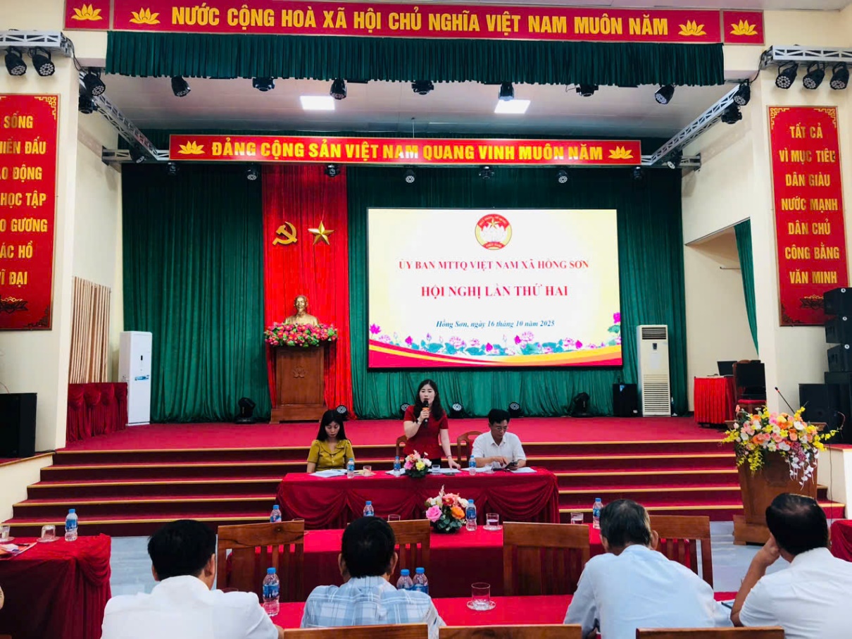 Uỷ ban MTTQ xã Hồng Sơn tổ chức Hội nghị lần thứ 2 góp ý Chương trình hành động, Quy chế hoạt động toàn khoá và triển khai nhiệm vụ Quý IV- Ảnh 3.