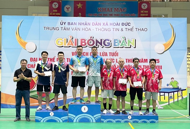 Giải bóng bàn vô địch các lứa tuổi xã Hoài Đức năm 2025- Ảnh 7.